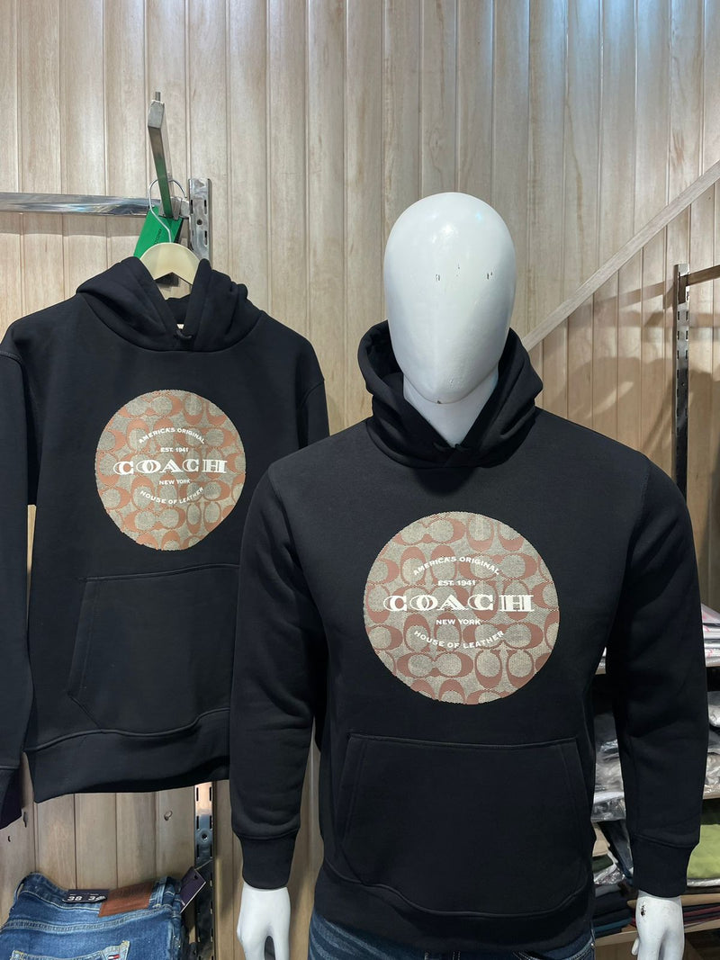 HOODIE : COACH HOODIE BLACK BROWN