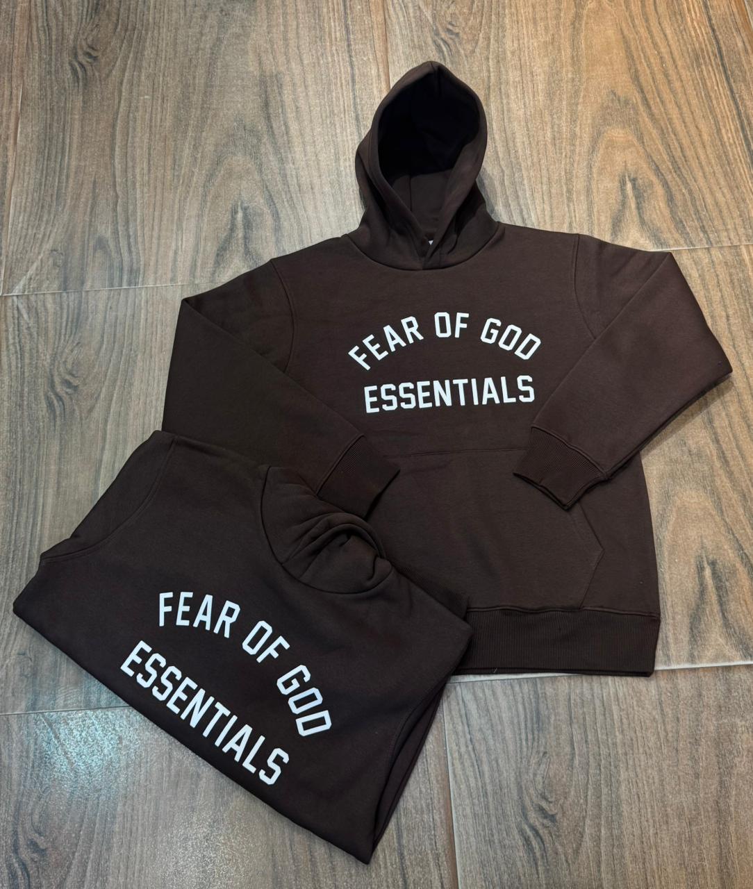 HOODIE : CHOCOLATE BROWN ESNTLS HOODIE