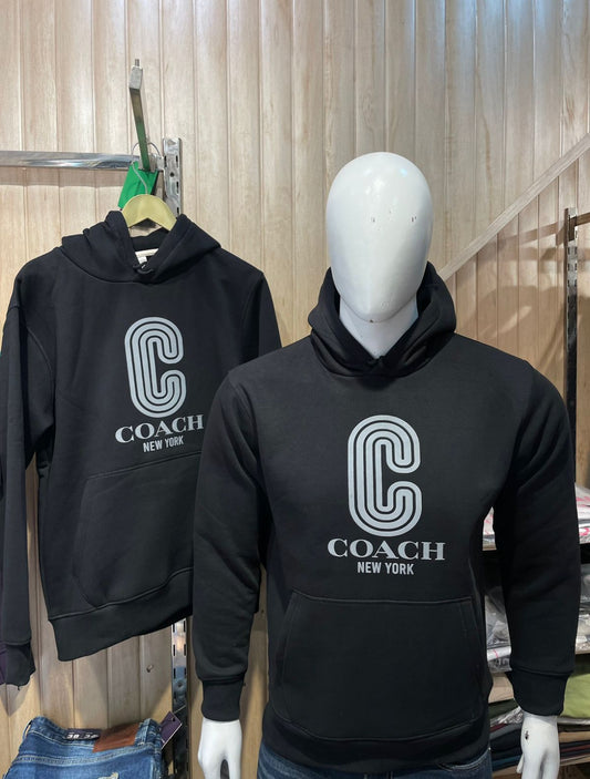 HOODIE : COACH HOODIE BLACK GREY