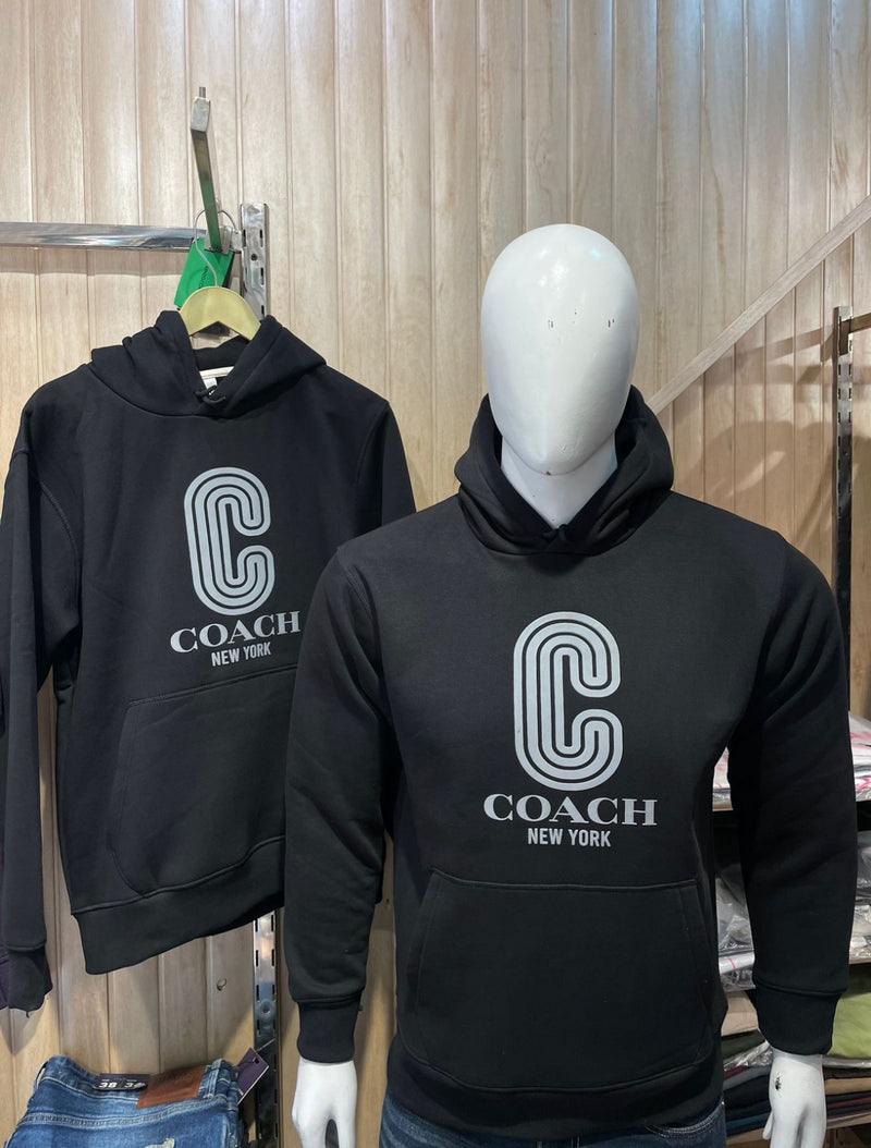 HOODIE : COACH HOODIE BLACK GREY