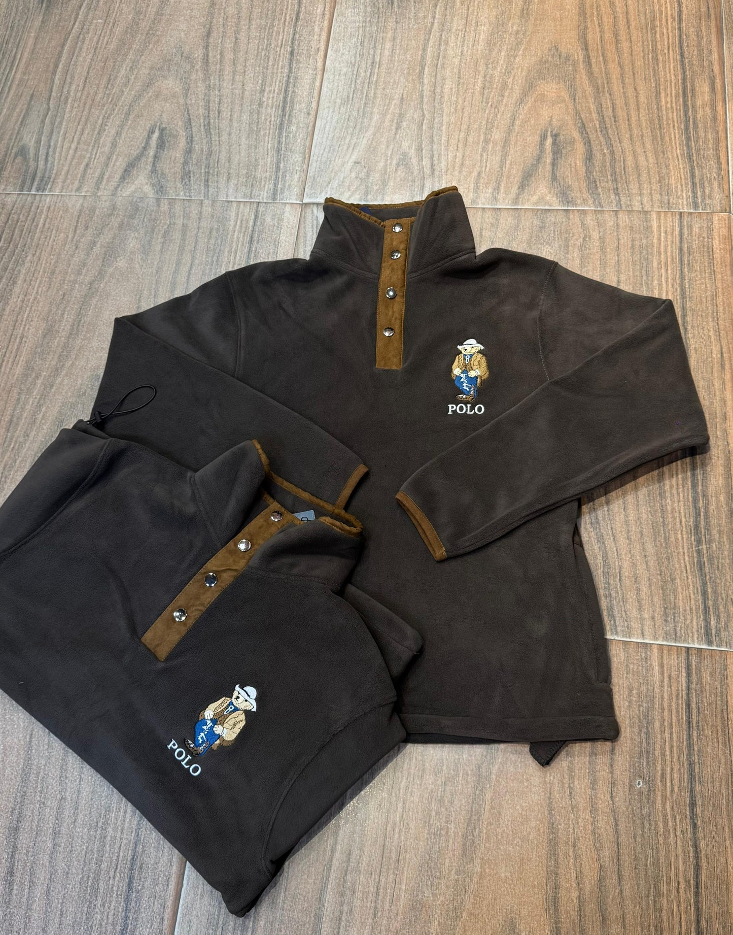 SWEATSHIRT : RL POLO COLLAR SWEATSHIRT BROWN